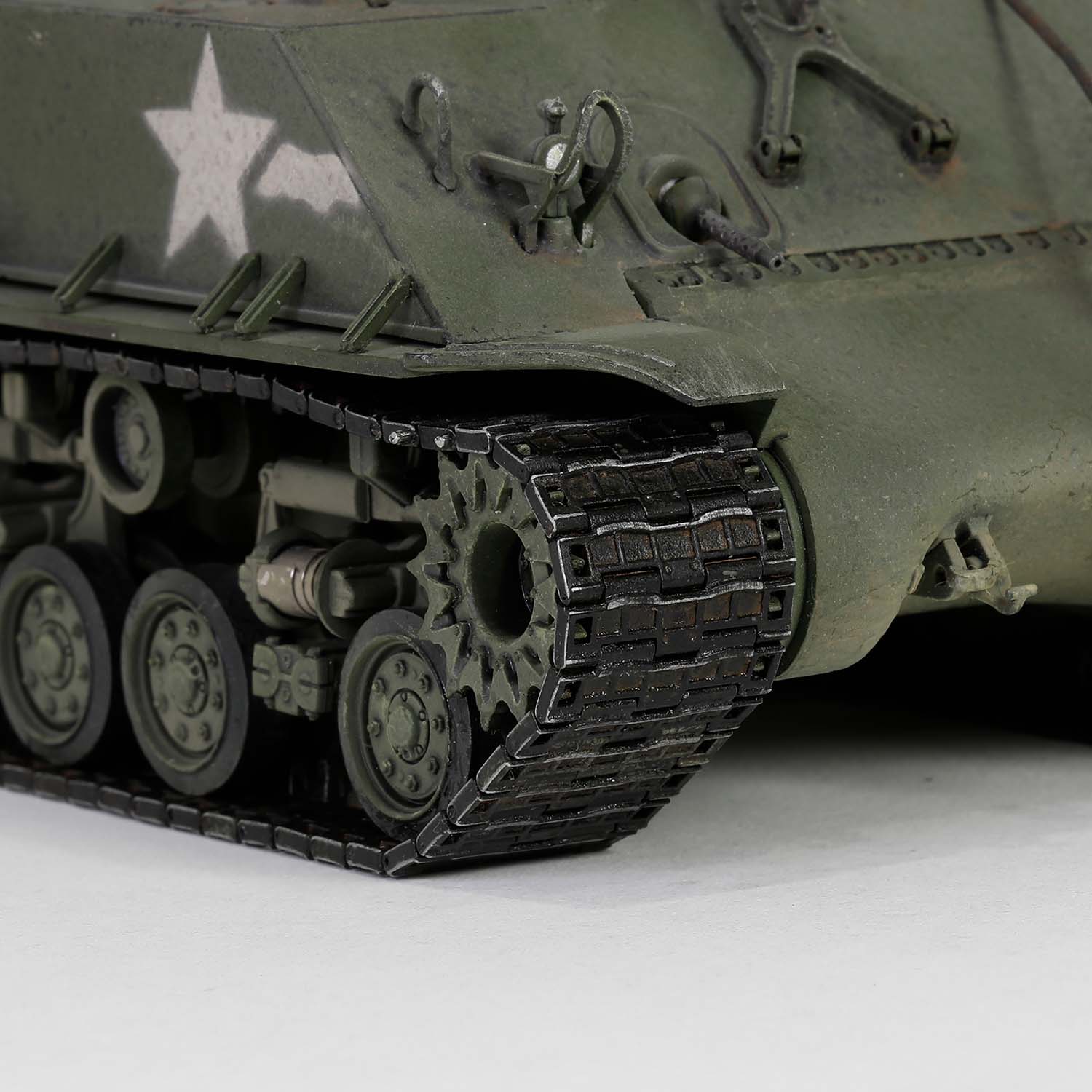 Sherman M4 tank HVSS Suspension type - Metal Upgrade track link set (Model T66) Zinc Alloy materials | with weathering effect