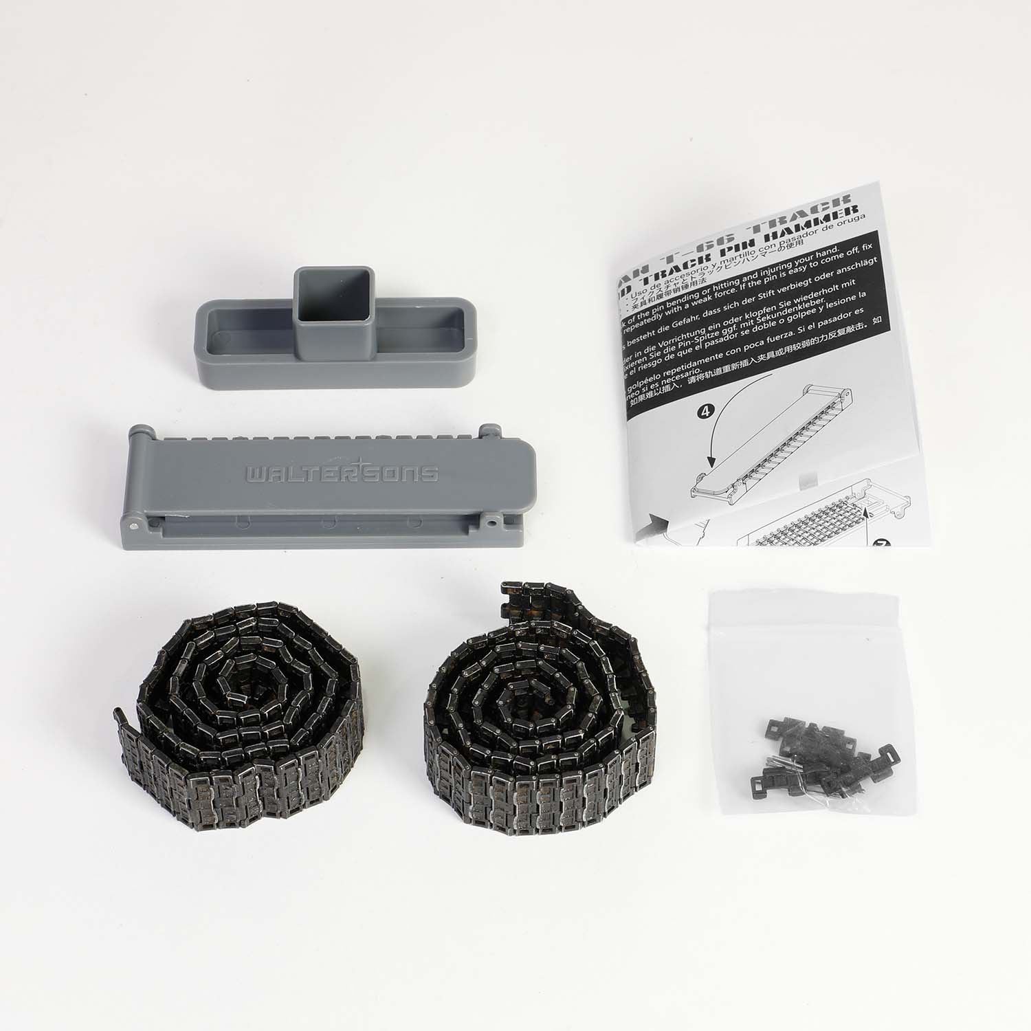 Sherman M4 tank HVSS Suspension type - Metal Upgrade track link set (Model T66) Zinc Alloy materials | with weathering effect