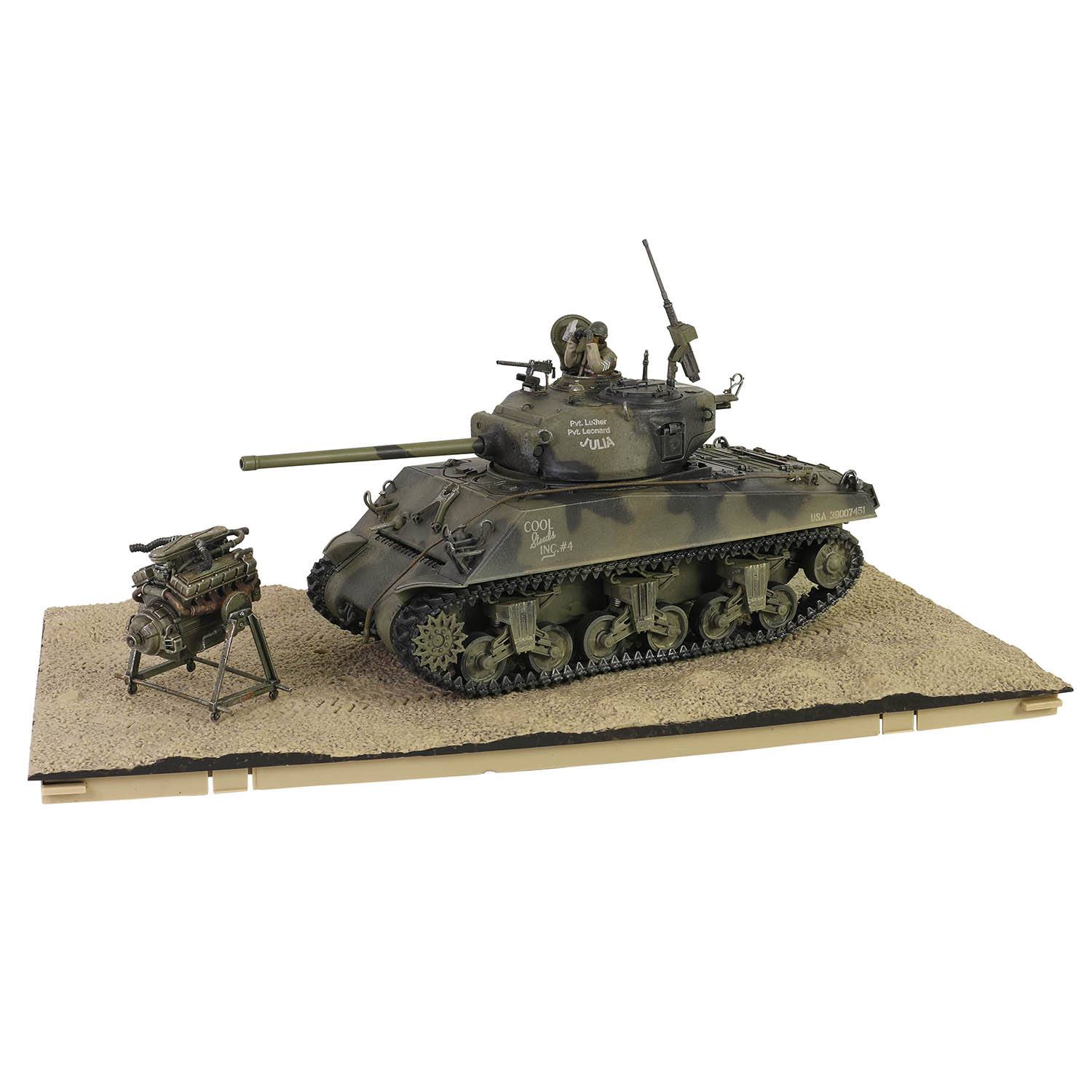 Sherman M4A3 (76), VVSS   "Black Panthers", 761st Tank Battalion, Task Force Rhine, Germany 1945